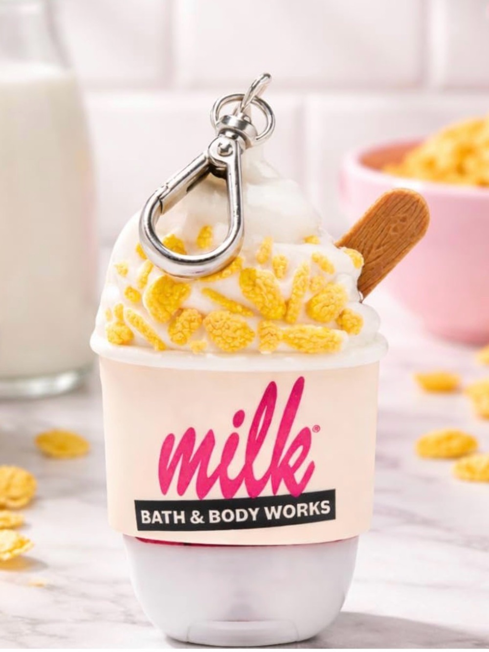 BATH & BODY WORKS MILK BAR CORN FLAKE SOFT SERVE POCKETBAC HOLDER